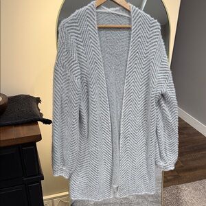 Cozy Gray SUPER SOFT Chevron Women's Sweater